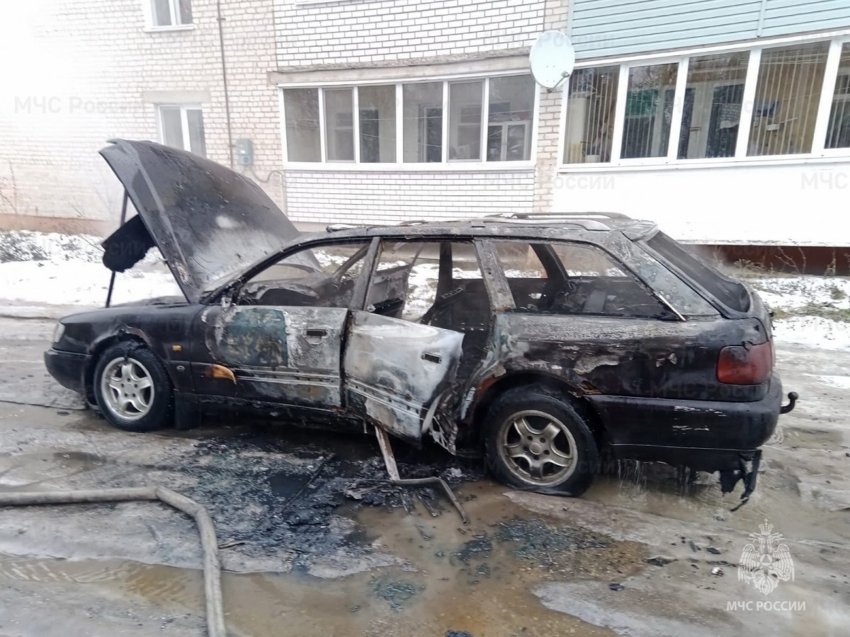 В Рославльском районе Смоленской области сгорел автомобиль